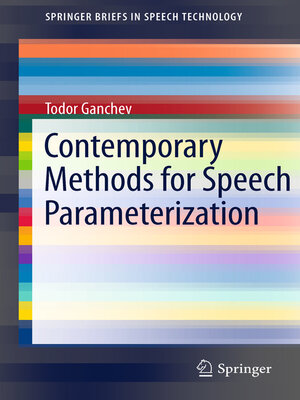 cover image of Contemporary Methods for Speech Parameterization